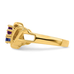 14k Synthetic Family Jewelry Ring - 113