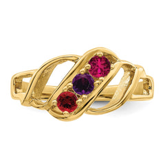 14k Synthetic Family Jewelry Ring - 104