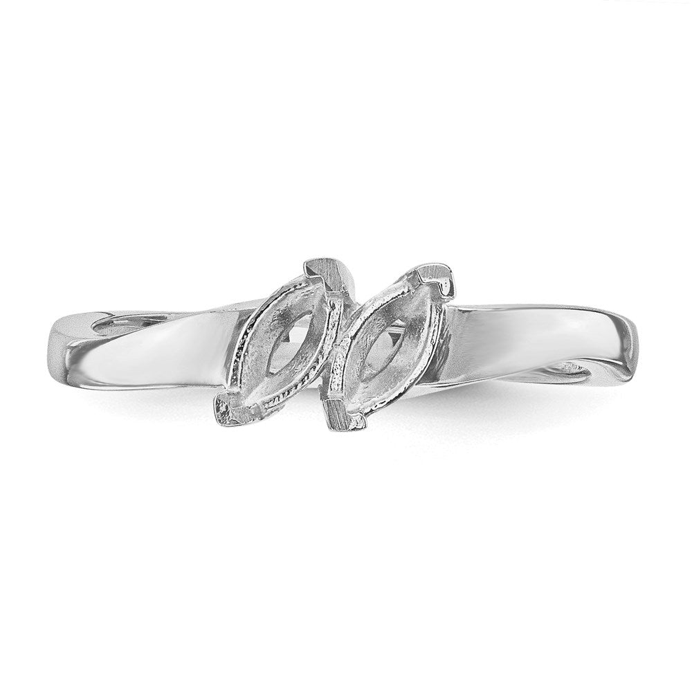 14k White Gold Family Jewelry Ring Mounting - 9