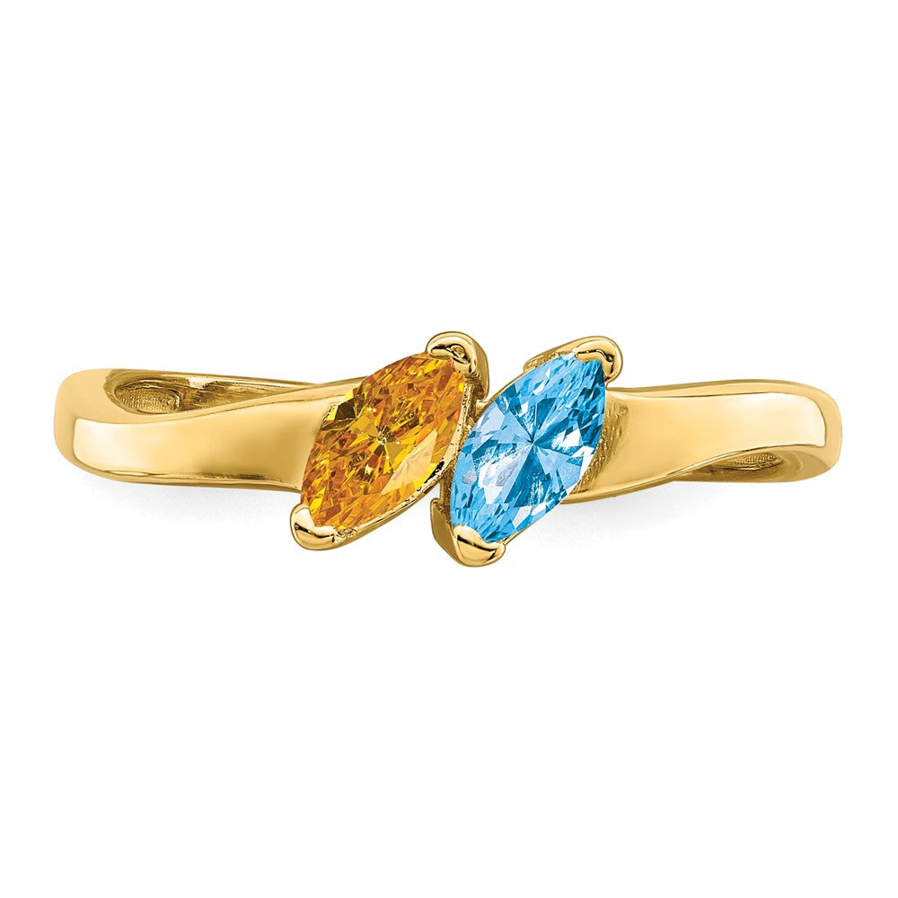 14k Synthetic Family Jewelry Ring - 44