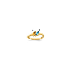 14k Synthetic Family Jewelry Ring - 44