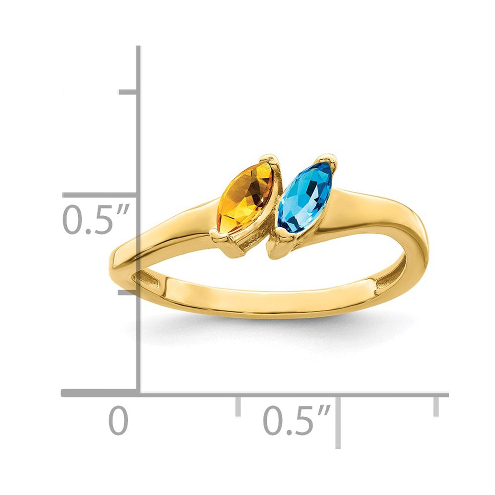 14k Synthetic Family Jewelry Ring - 44