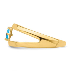 14k Synthetic Family Jewelry Ring - 10