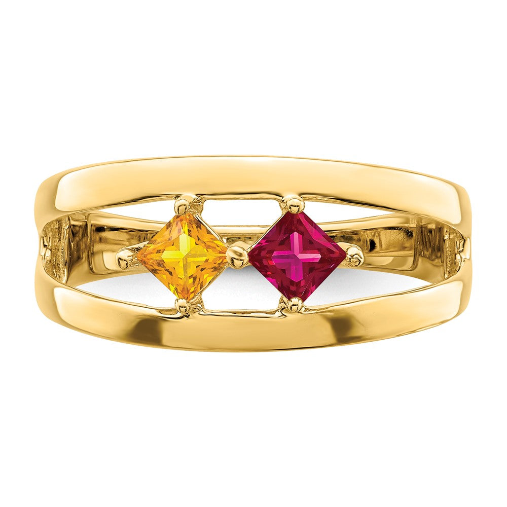 14k Synthetic Family Jewelry Ring - 71