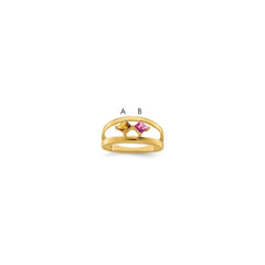 14k Synthetic Family Jewelry Ring - 71
