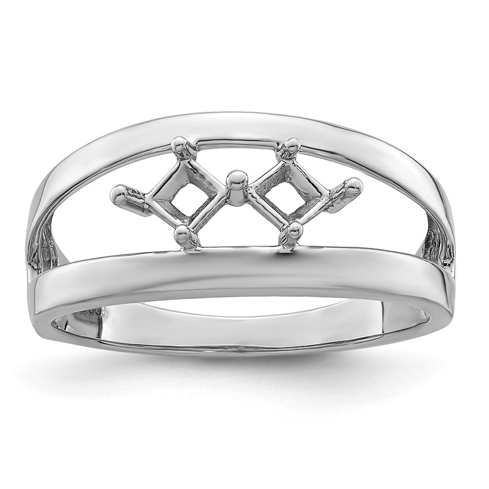 Sterling Silver Rhodium-plated Synthetic Family Jewelry Ring - 43