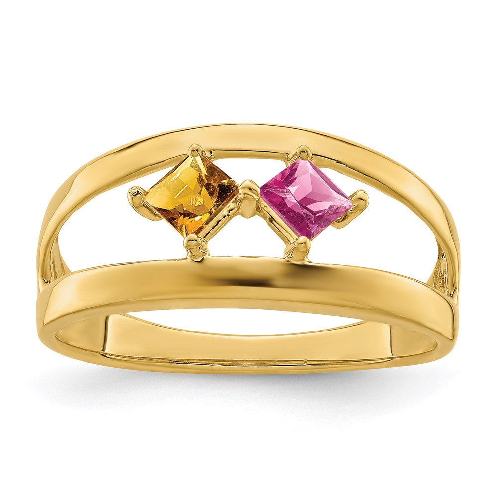 14k Synthetic Family Jewelry Ring - 71
