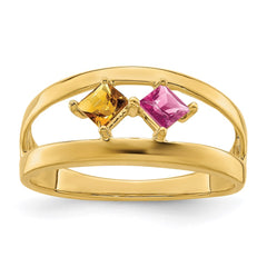 14k Synthetic Family Jewelry Ring - 71
