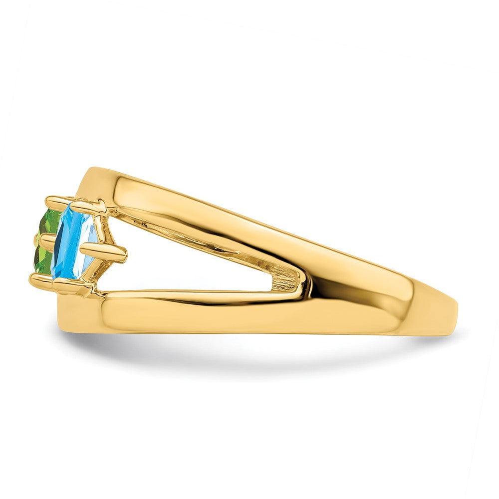 14k Synthetic Family Jewelry Ring - 19