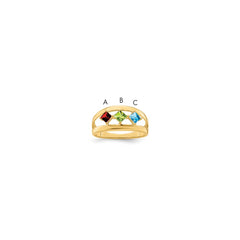 14k Synthetic Family Jewelry Ring - 19