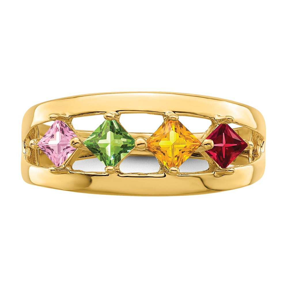 14k Synthetic Family Jewelry Ring - 68