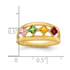 14k Genuine Family Jewelry Ring - 7