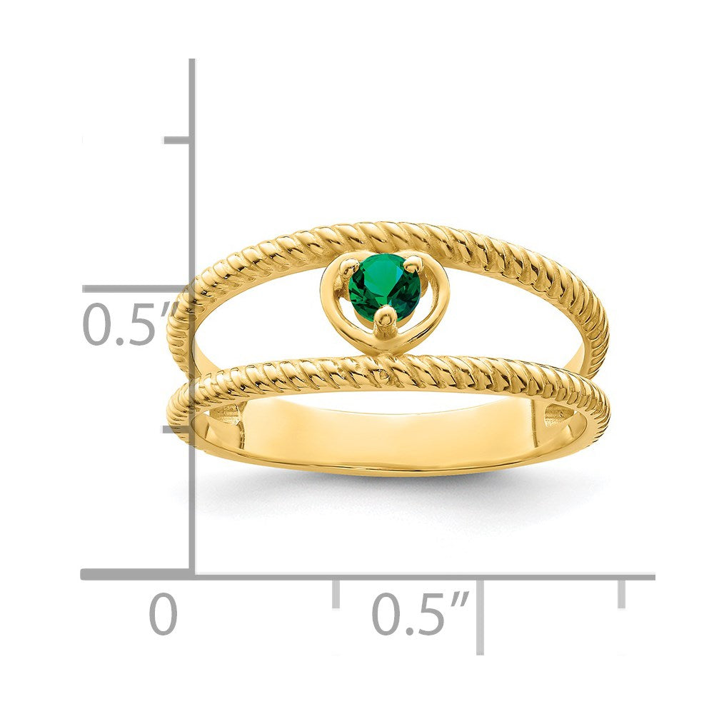 14k Synthetic Family Jewelry Ring - 24