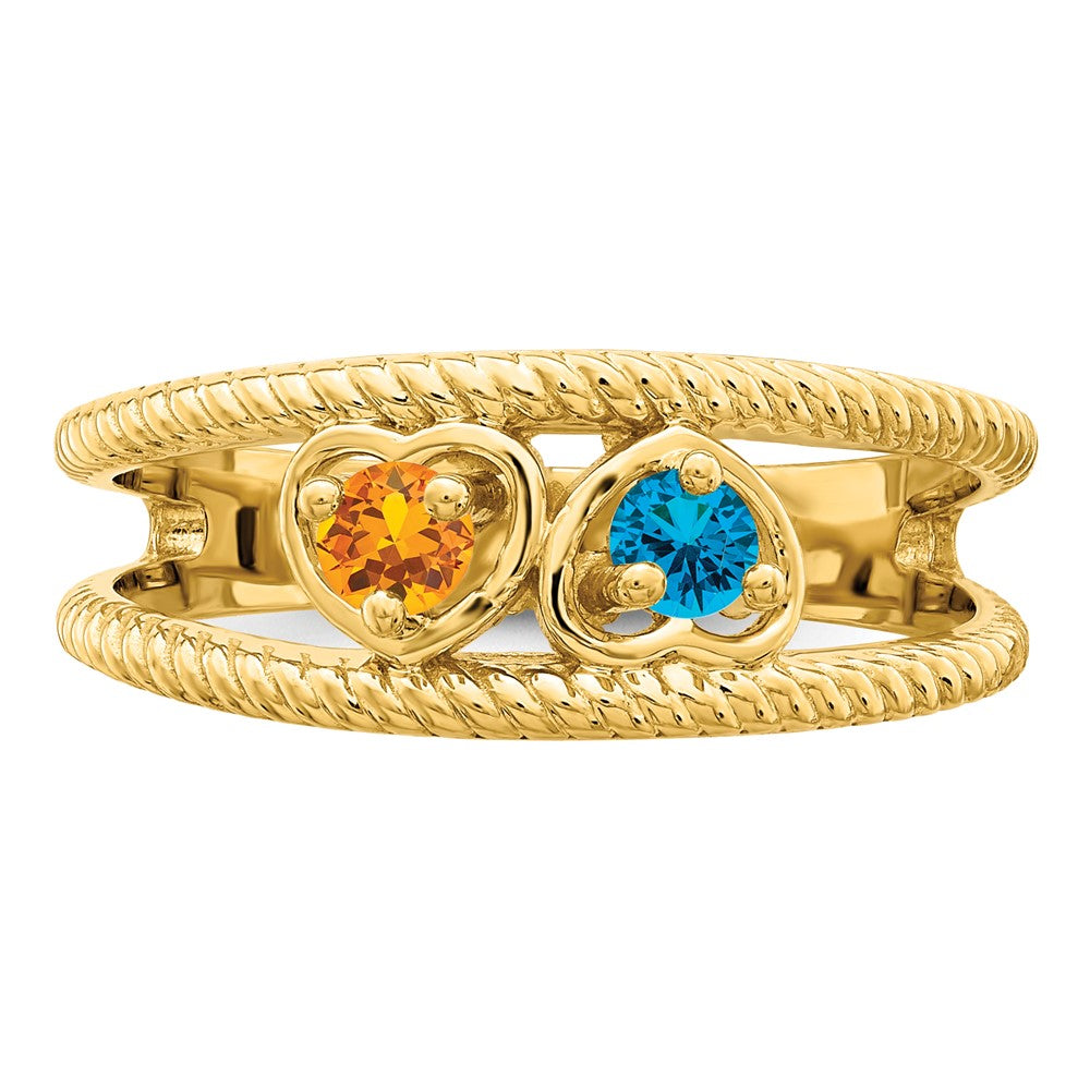 14k Synthetic Family Jewelry Ring - 29