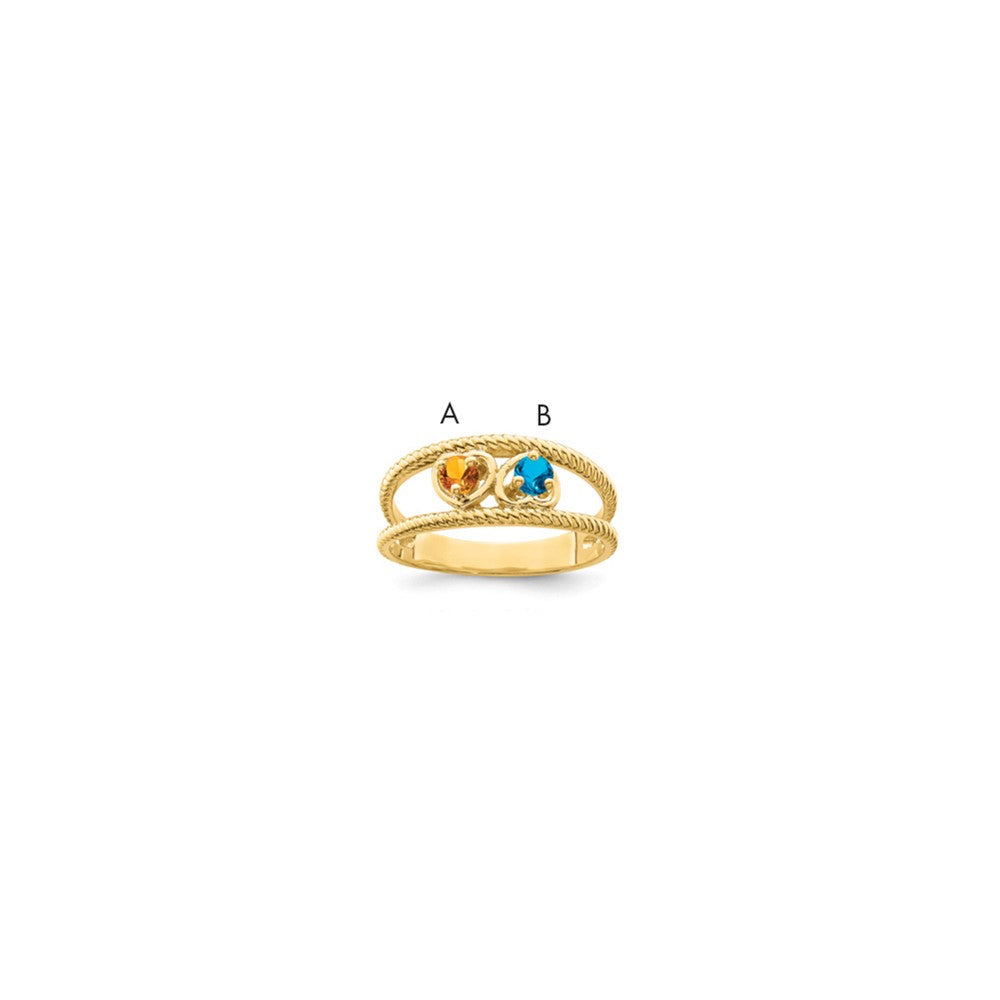 14k Genuine Family Jewelry Ring - 4