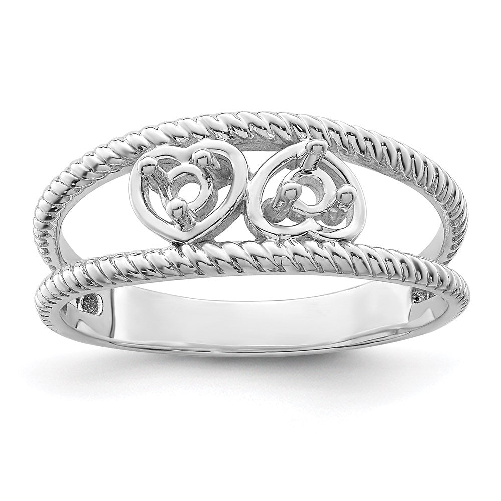 14k White Gold Genuine Family Jewelry Ring - 13