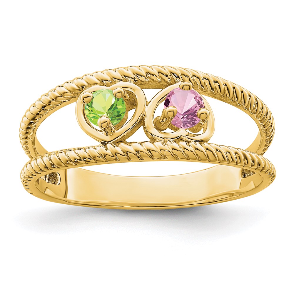 14k Genuine Family Jewelry Ring - 4