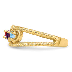 14k Genuine Family Jewelry Ring - 13
