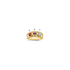 14k Genuine Family Jewelry Ring - 13