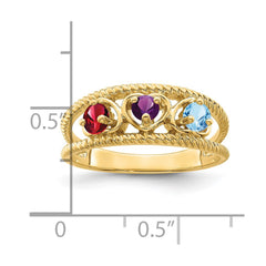 14k Genuine Family Jewelry Ring - 13