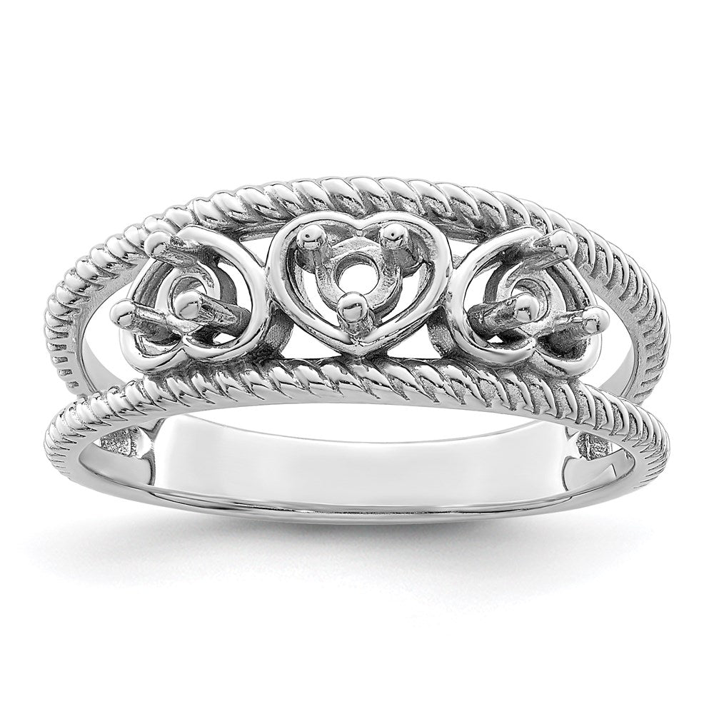 Sterling Silver Rhodium-plated Synthetic Family Jewelry Ring - 48