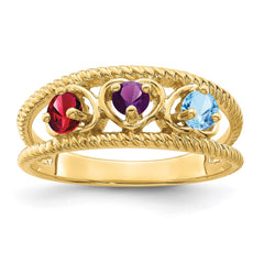 14k Genuine Family Jewelry Ring - 13
