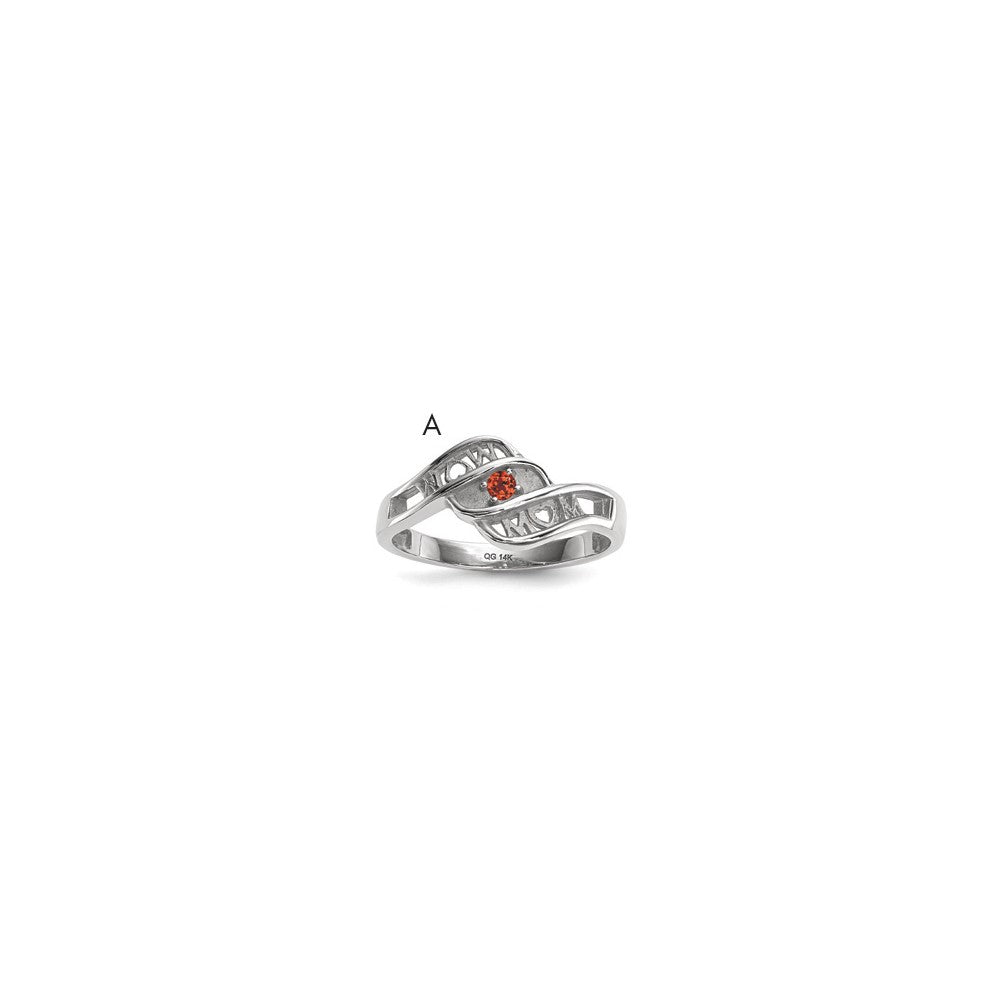 14k White Gold Genuine family jewelry ring