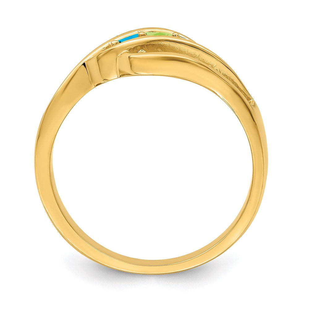 14k Synthetic Family Jewelry Ring - 83