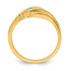 14k Synthetic Family Jewelry Ring - 83