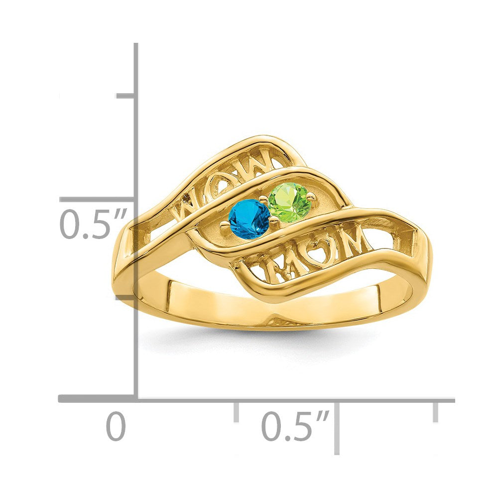 14k Synthetic Family Jewelry Ring - 83