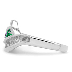Sterling Silver Rhodium-plated Synthetic Family Jewelry Ring - 63