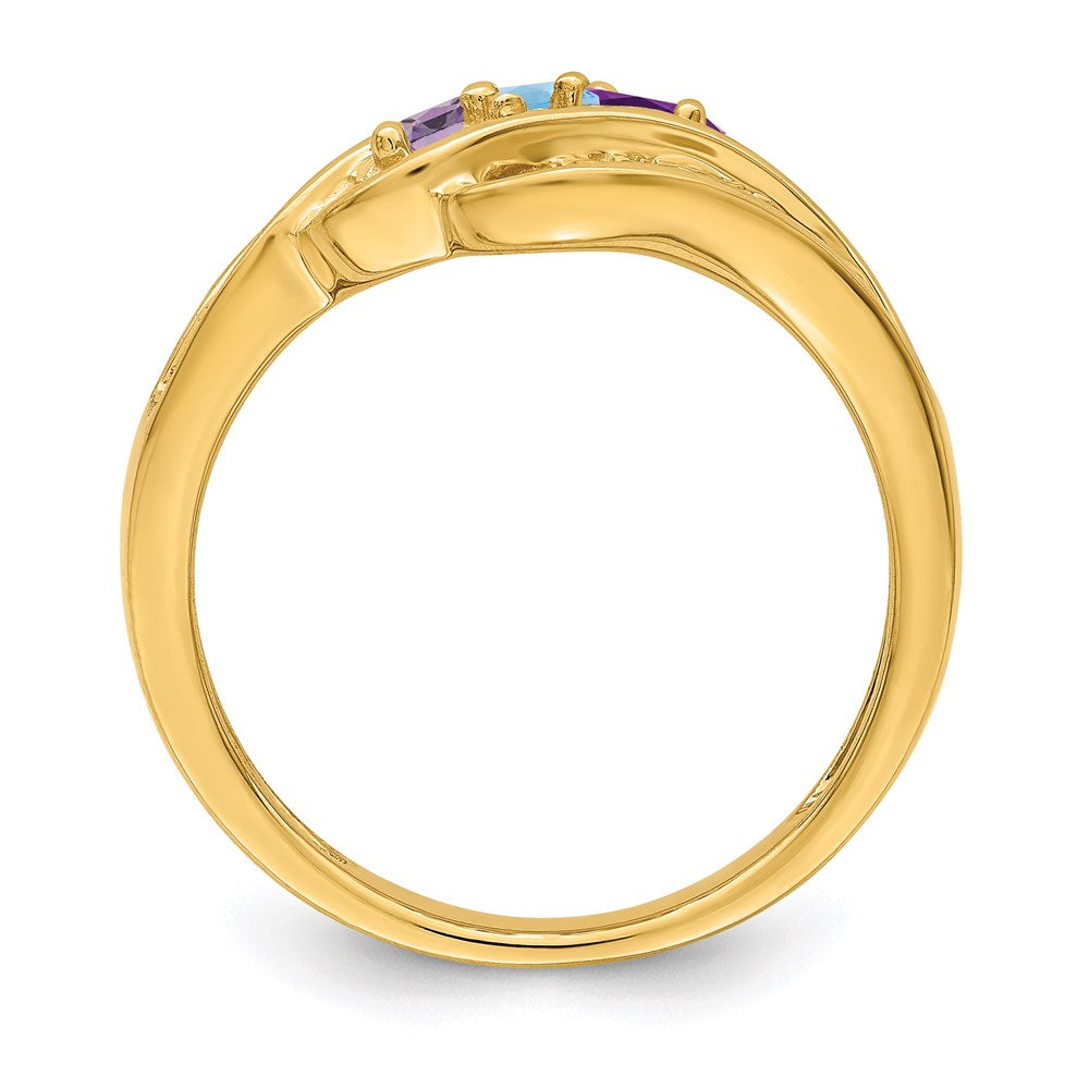 14k Synthetic Family Jewelry Ring - 81