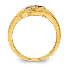 14k Synthetic Family Jewelry Ring - 81