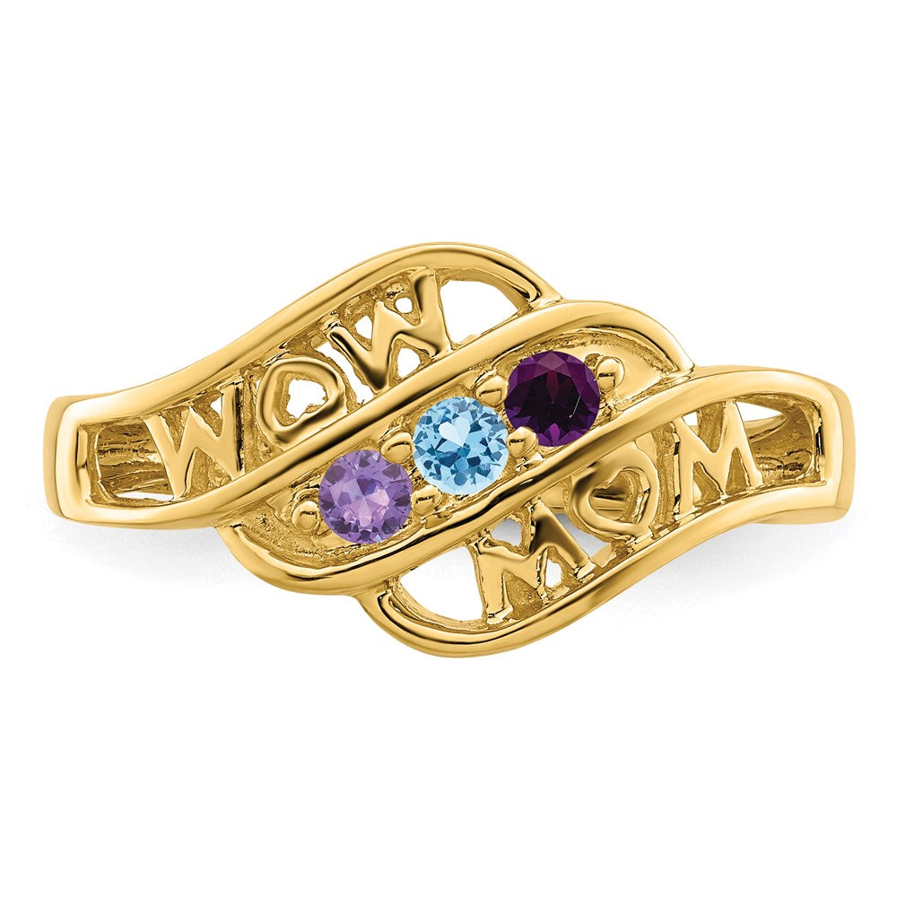 14k Synthetic Family Jewelry Ring - 81