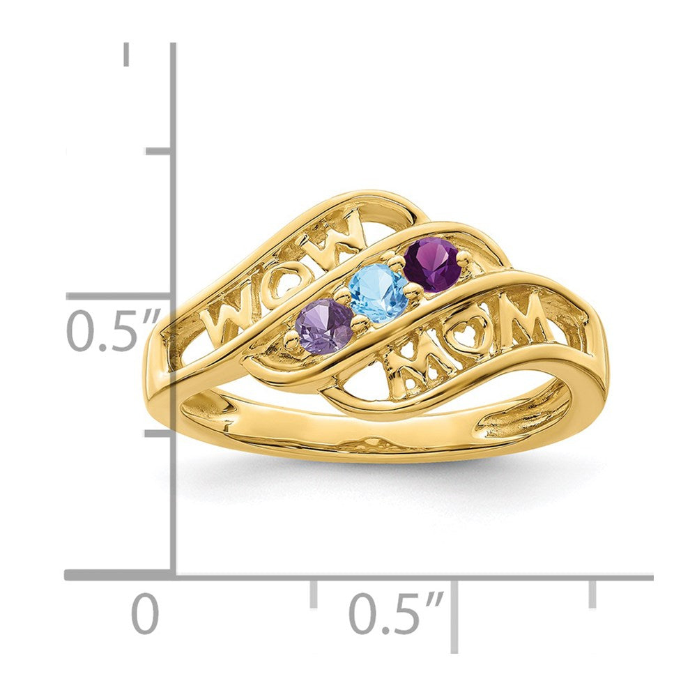 14k Synthetic Family Jewelry Ring - 81