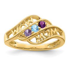 14k Synthetic Family Jewelry Ring - 81