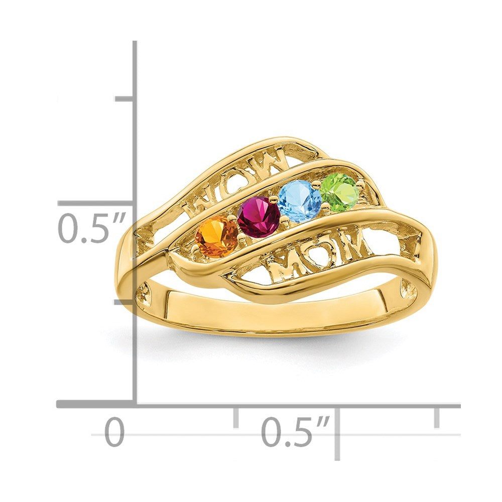 14k Genuine Family Jewelry Ring - 21