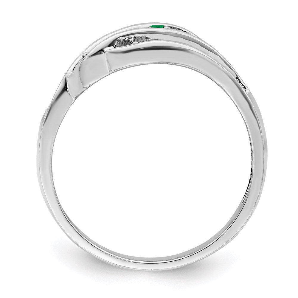 Sterling Silver Rhodium-plated Synthetic Family Jewelry Ring - 73