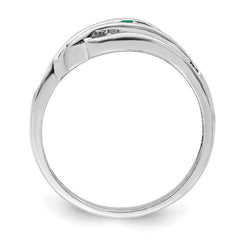 Sterling Silver Rhodium-plated Synthetic Family Jewelry Ring - 73
