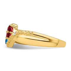 14k Genuine family jewelry ring - 2