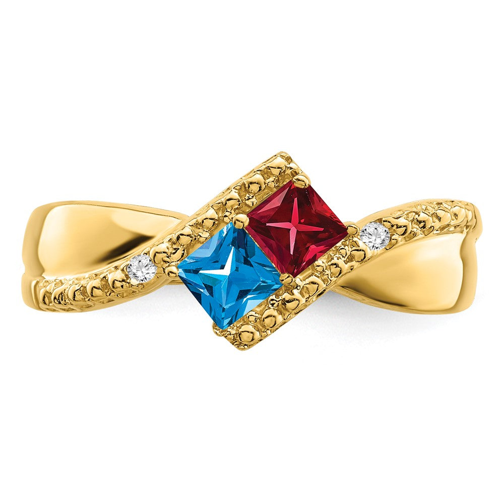 14k Genuine family jewelry ring - 2
