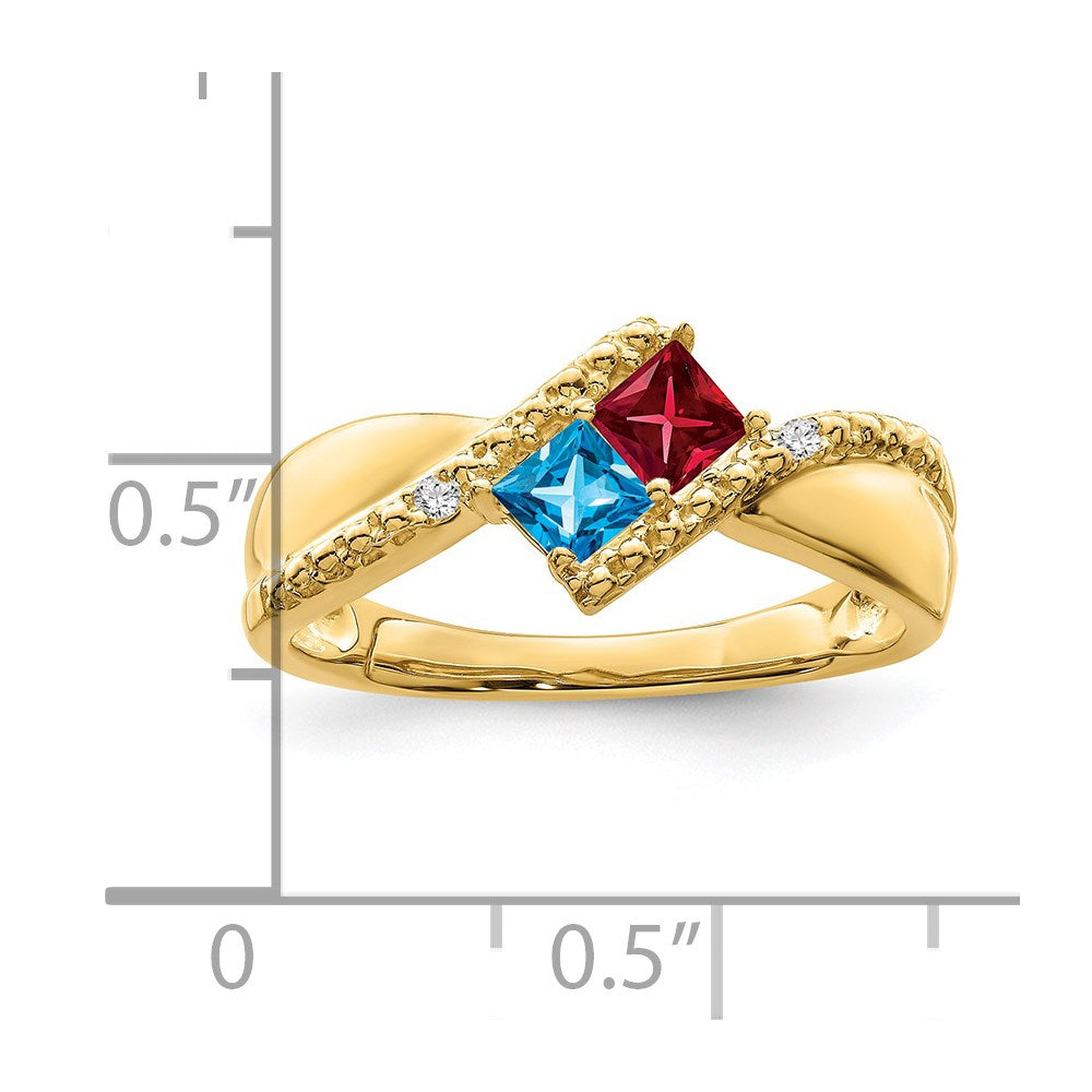 14k Genuine family jewelry ring - 2
