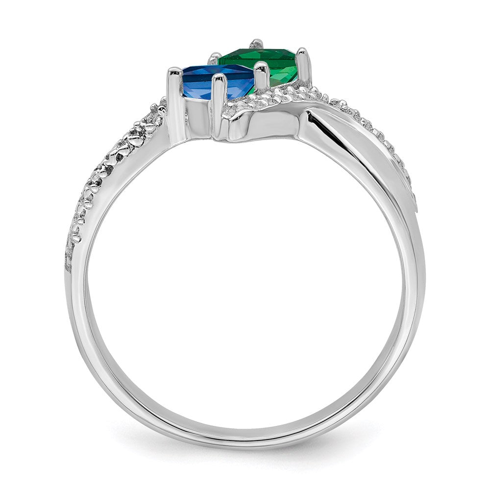 14k White Gold Genuine Family Jewelry Ring - 21