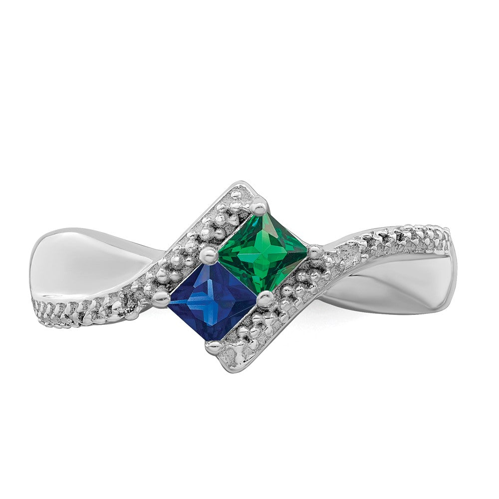 14k White Gold Genuine Family Jewelry Ring - 21