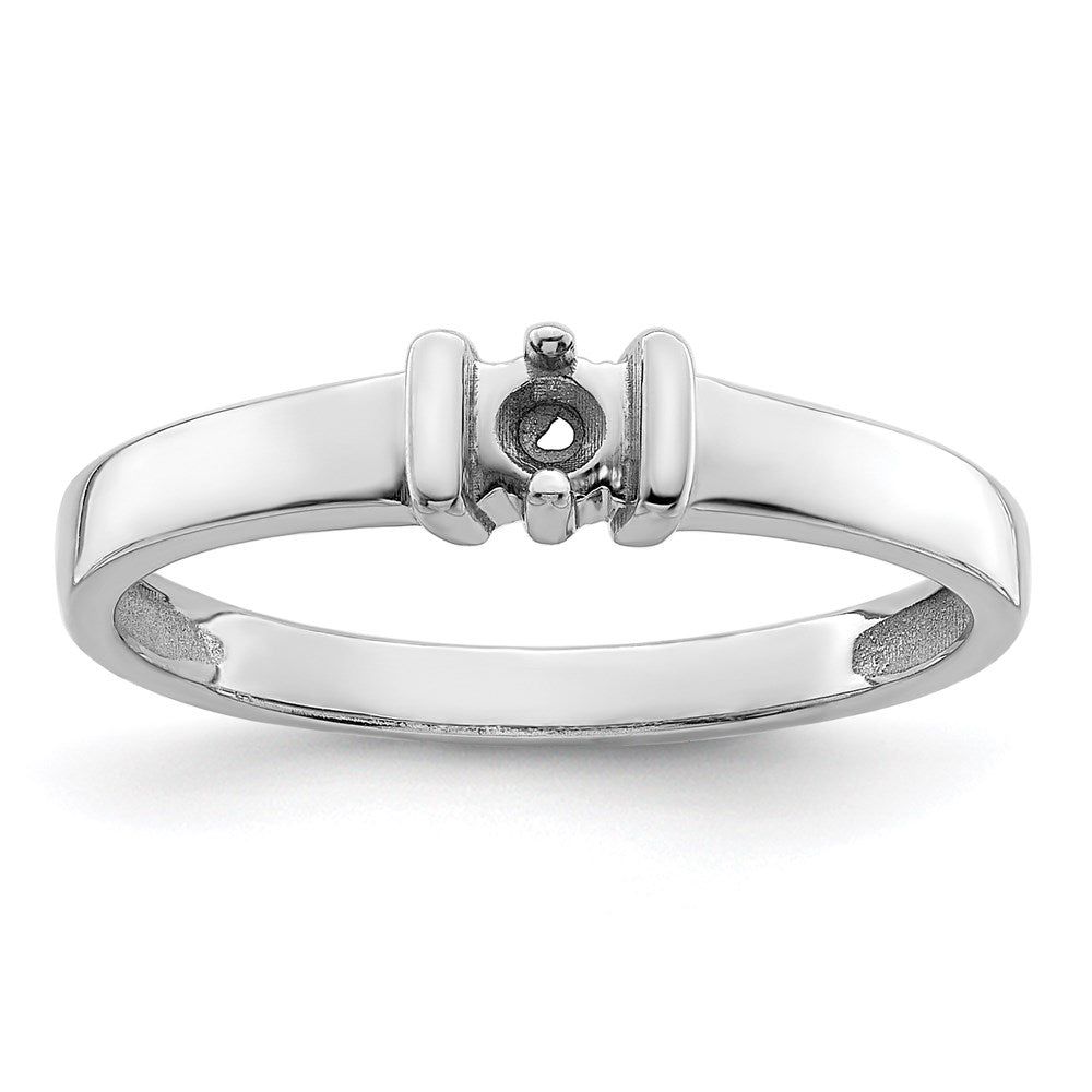 14k White Gold Synthetic Family Jewelry Ring - 15