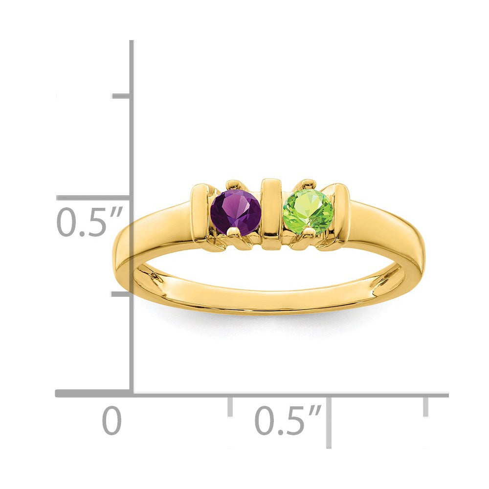 14k Synthetic Family Jewelry Ring - 69