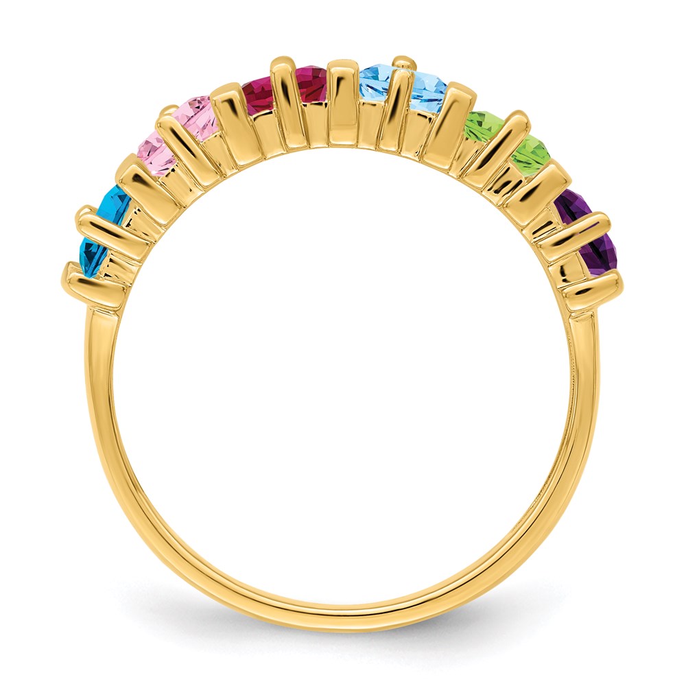 14k Genuine 6 Stone Mother's Ring
