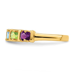 14k Genuine 6 Stone Mother's Ring