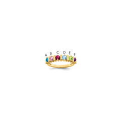 14k Synthetic Family Jewelry Ring - 9