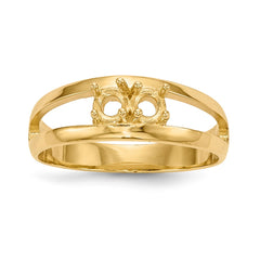 14k Polished 2-Stone Mothers Ring Mounting - 13